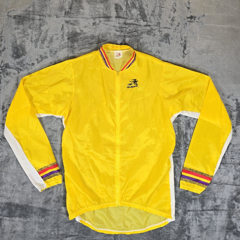 Vintage Aussie Cycling Jersey Jacket Size Medium